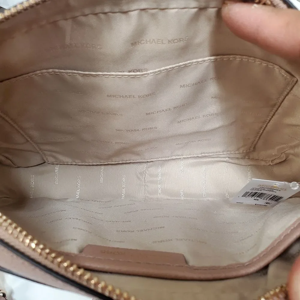 MICHAEL KORS Blush Pink Pebbled Leather Crossbody Bag – PS-1805